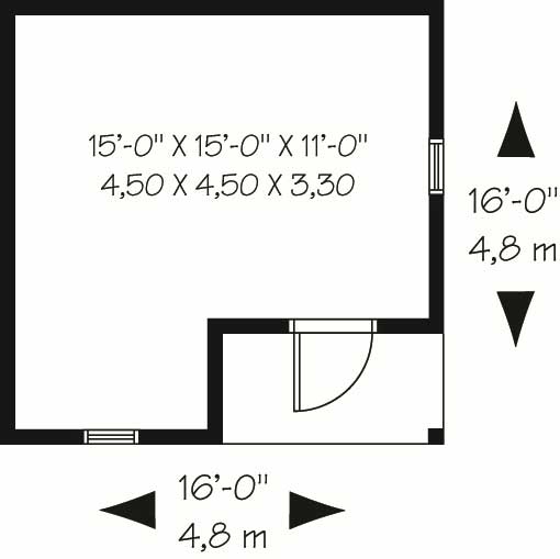 Floor Plan First Story of Specialty Plan #126-1074