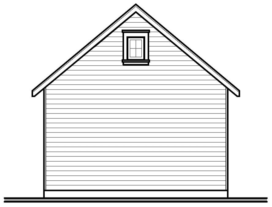 Home Plan Rear Elevation of this 0-Bedroom,224 Sq Ft Plan -126-1074