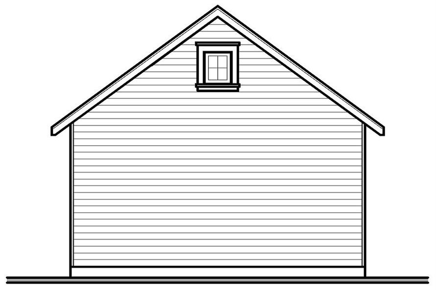 Home Plan Rear Elevation of this 0-Bedroom,224 Sq Ft Plan -126-1074