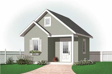 0-Bedroom, 224 Sq Ft Garage Home Plan - 126-1074 - Main Exterior