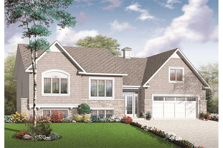 This 4 bedroom split-level house plan features 2136 square feet of living space and 2 bathrooms. The unique design of the split-level layout allows for separate living areas, providing privacy and flexibility for families of all sizes.
