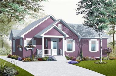 3-Bedroom, 1160 Sq Ft Country House Plan - 126-1090 - Front Exterior