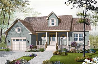 2-Bedroom, 1344 Sq Ft Country House Plan - 126-1092 - Front Exterior