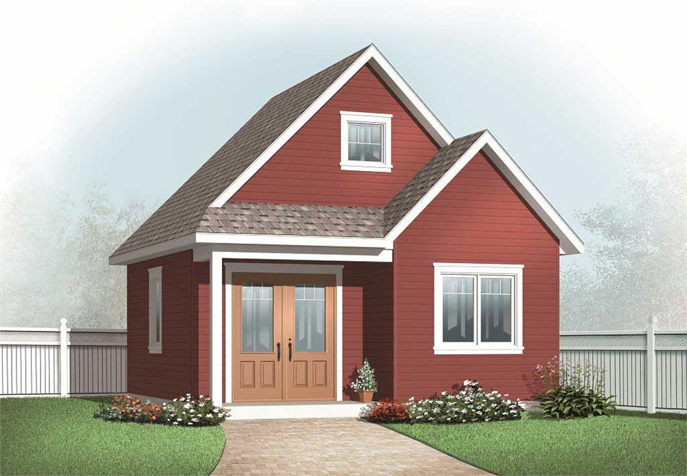 Front elevation of Garage home (ThePlanCollection: House Plan #126-1097)