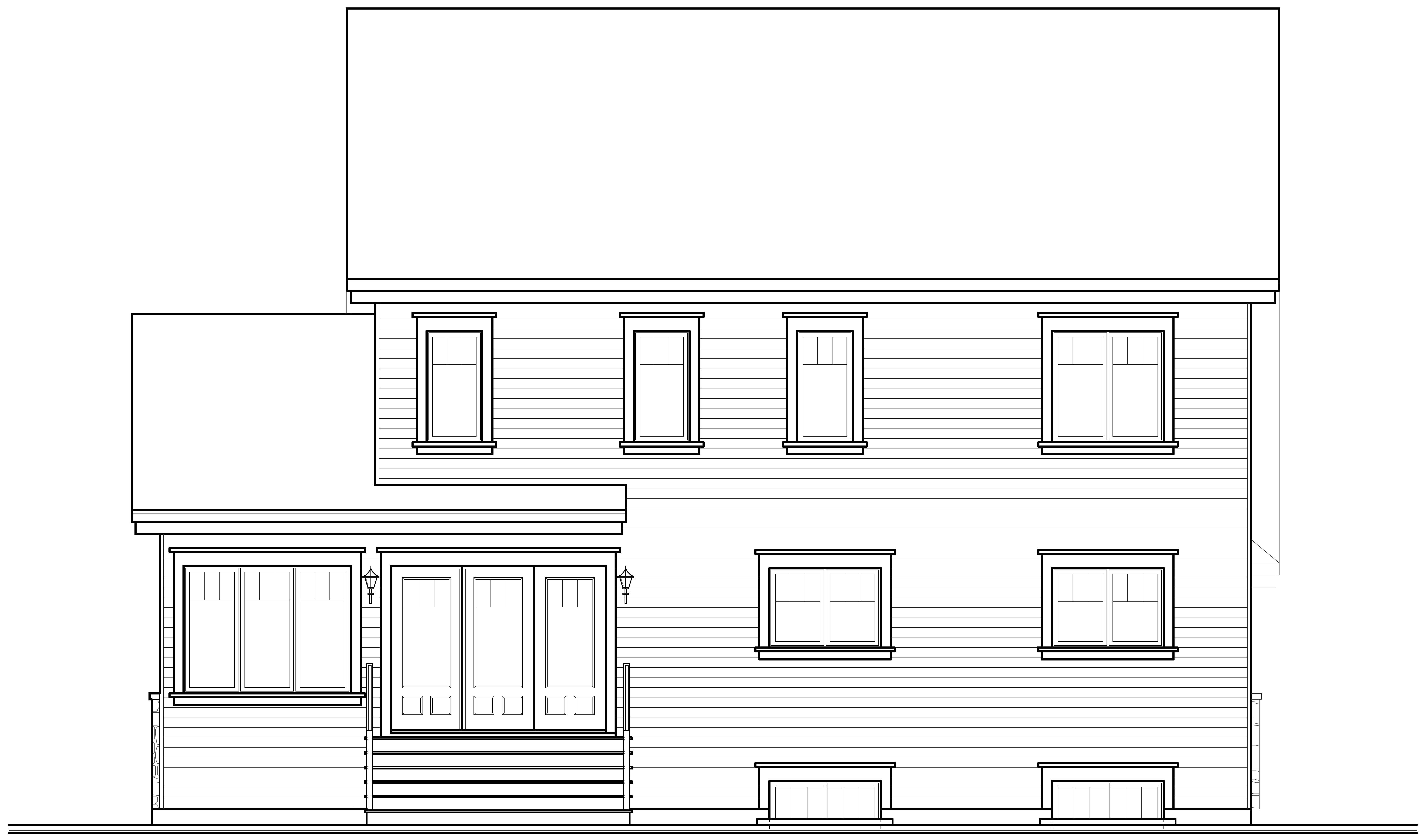 Home Plan Rear Elevation of this 4-Bedroom,2197 Sq Ft Plan -126-1104