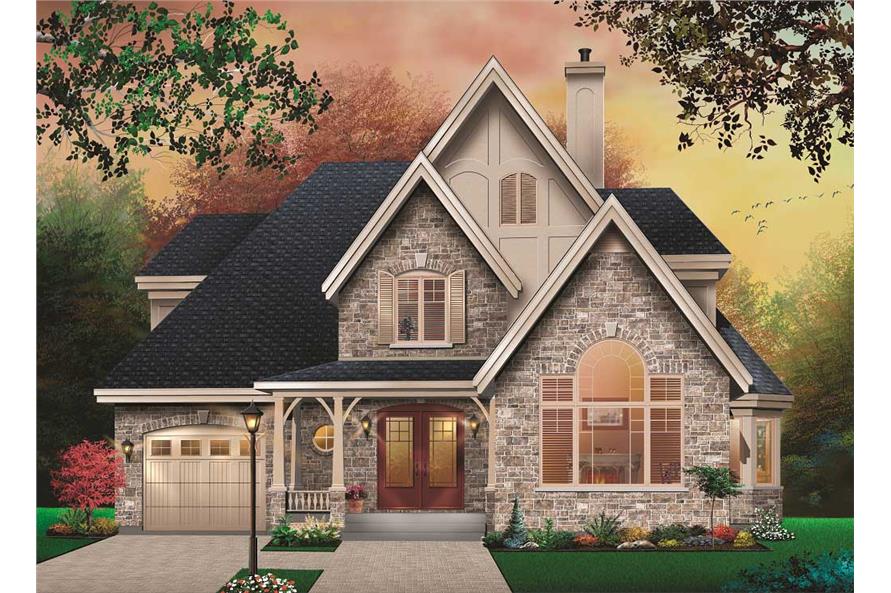 European Home Plan - 3 Bedrms, 2 Baths - 1826 Sq Ft - #126-1110