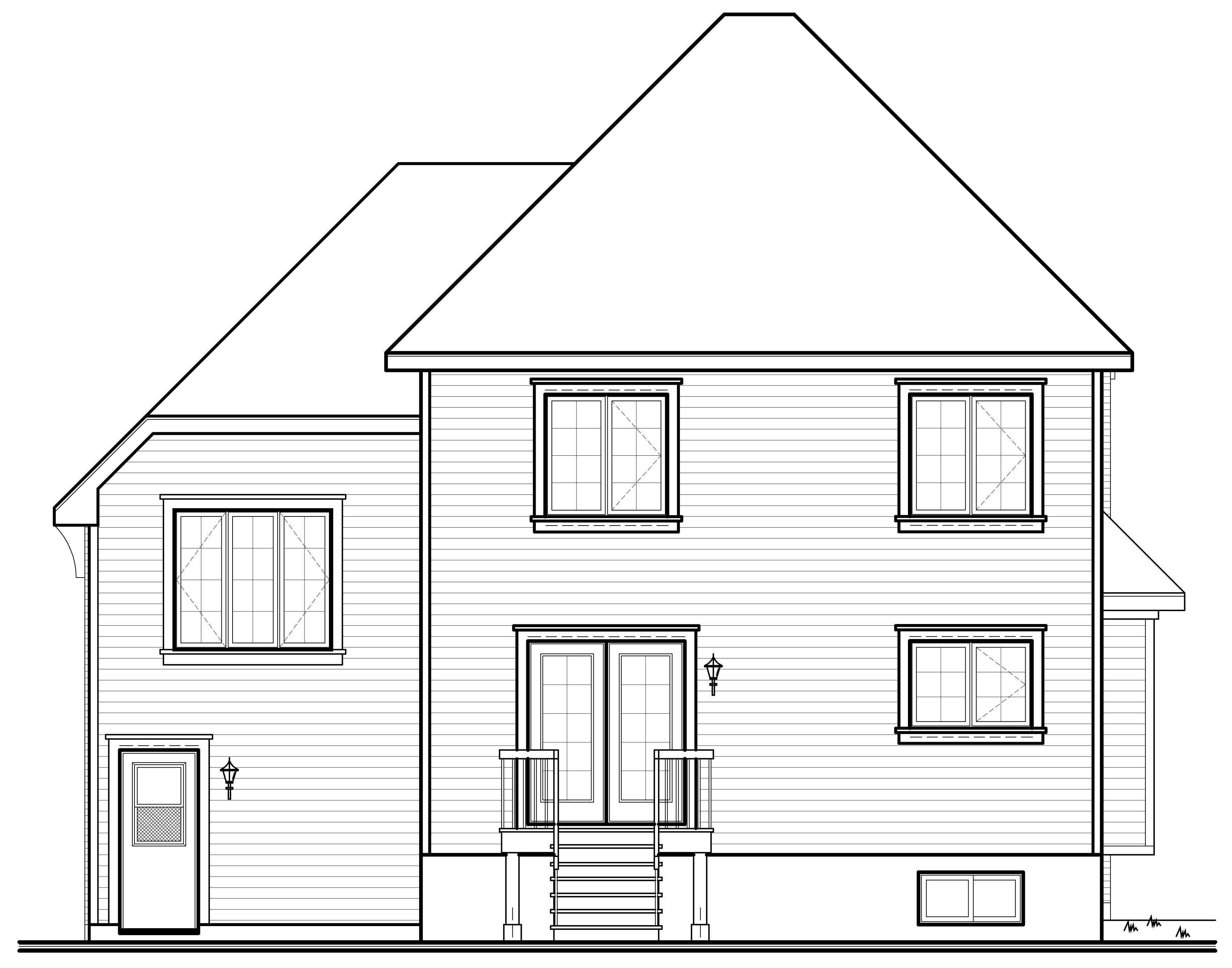 Home Plan Rear Elevation of this 3-Bedroom,1560 Sq Ft Plan -126-1137