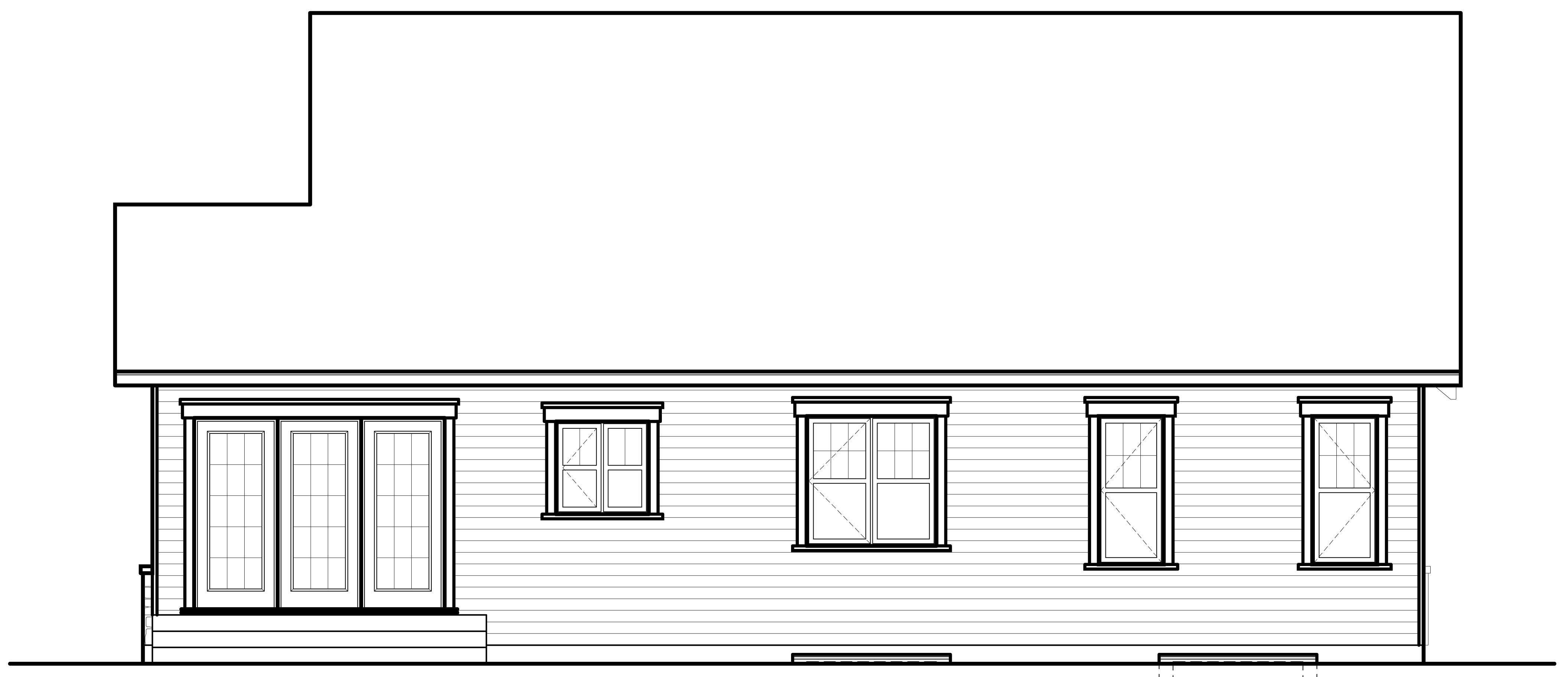 Home Plan Rear Elevation of this 2-Bedroom,1276 Sq Ft Plan -126-1142