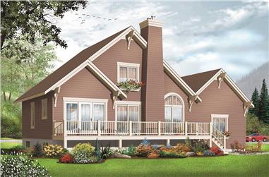3-Bedroom, 1499 Sq Ft Country Home Plan - 126-1144 - Main Exterior