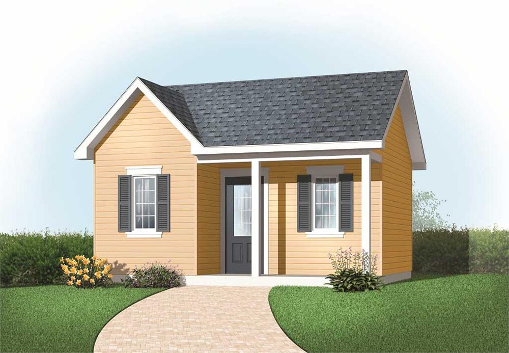 Front elevation of Garage home (ThePlanCollection: House Plan #126-1167)