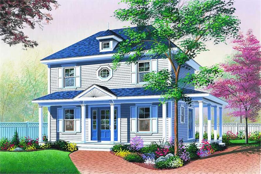 3-Bedroom, 1352 Sq Ft Country House Plan - 126-1173 - Front Exterior