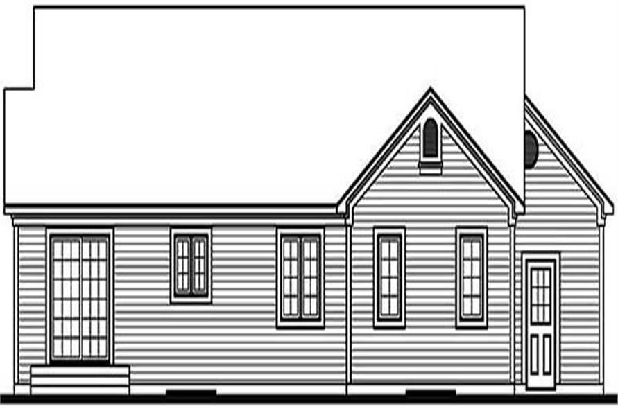 Home Plan Rear Elevation of this 3-Bedroom,1504 Sq Ft Plan -126-1176