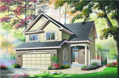 3-Bedroom, 2005 Sq Ft Contemporary House Plan - 126-1184 - Front Exterior