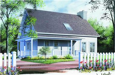 3-Bedroom, 1540 Sq Ft Country House Plan - 126-1197 - Front Exterior