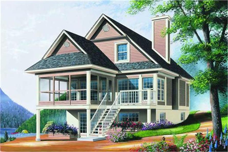 Front View of this 3-Bedroom, 1484 Sq Ft Plan - 126-1198