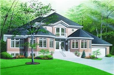 3-Bedroom, 2404 Sq Ft Country House Plan - 126-1202 - Front Exterior