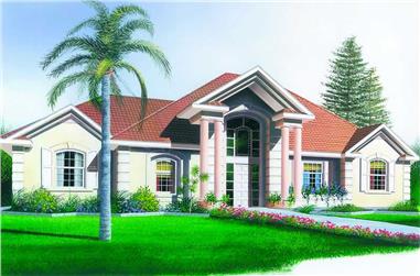 3-Bedroom, 1736 Sq Ft Contemporary House Plan - 126-1229 - Front Exterior