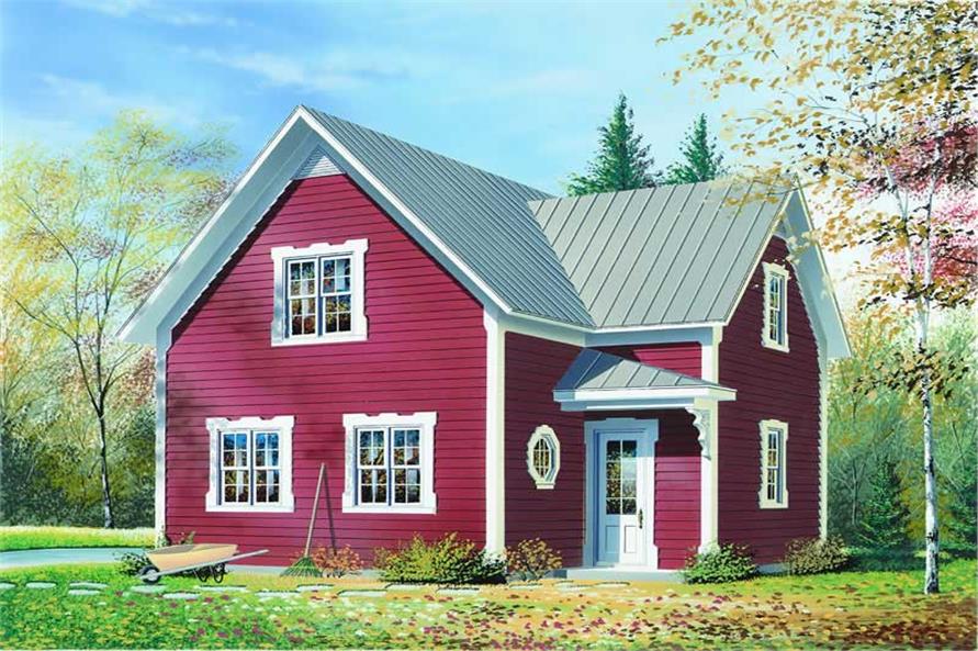 2-Bedroom, 1246 Sq Ft Country House Plan - 126-1232 - Front Exterior