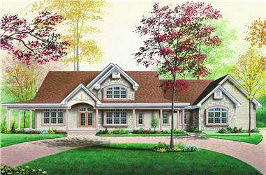 3-Bedroom, 2760 Sq Ft Ranch House Plan - 126-1239 - Front Exterior