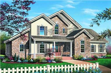 3-Bedroom, 2300 Sq Ft Traditional House Plan - 126-1241 - Front Exterior