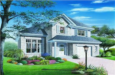 3-Bedroom, 1460 Sq Ft Contemporary Home Plan - 126-1269 - Main Exterior