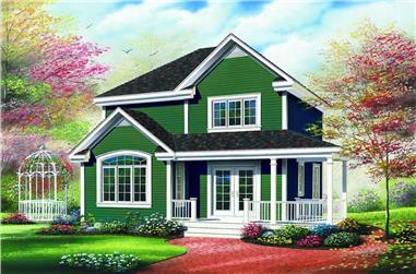 3-Bedroom, 1530 Sq Ft Country House Plan - 126-1276 - Front Exterior