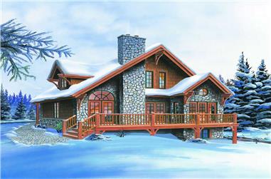 3-Bedroom, 1659 Sq Ft Vacation Homes House Plan - 126-1280 - Front Exterior