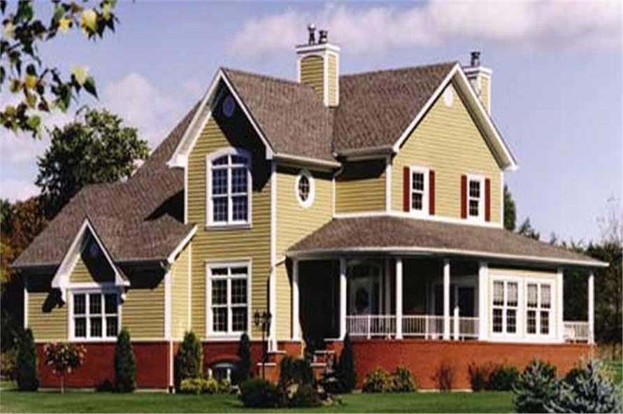 4-Bedroom, 2135 Sq Ft Country Home Plan - 126-1285 - Main Exterior