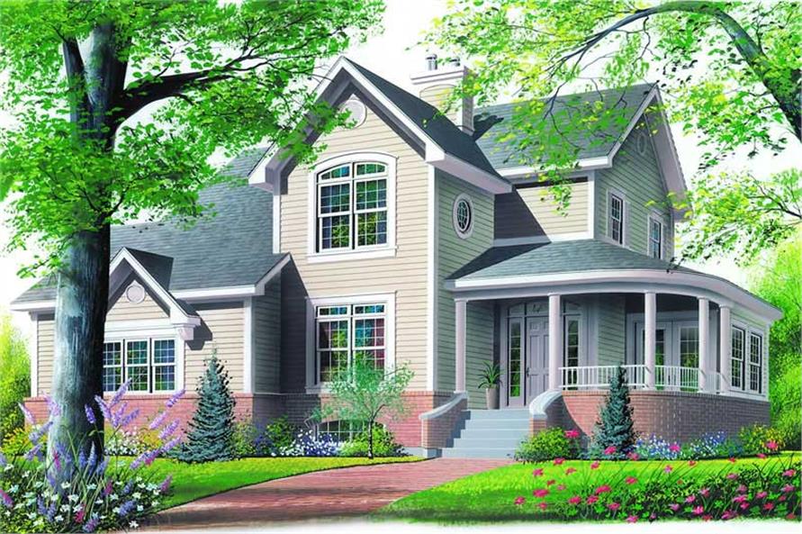 Front View of this 4-Bedroom, 2135 Sq Ft Plan - 126-1285