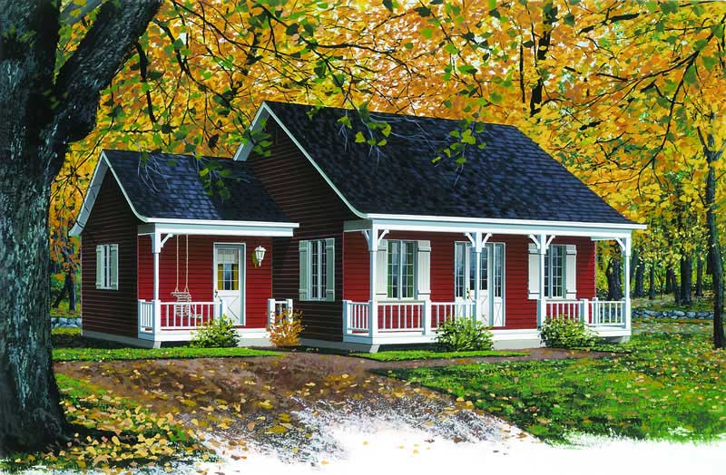  Country  Ranch Home  Plan  2  Bedrms 1 Baths 920 Sq Ft 