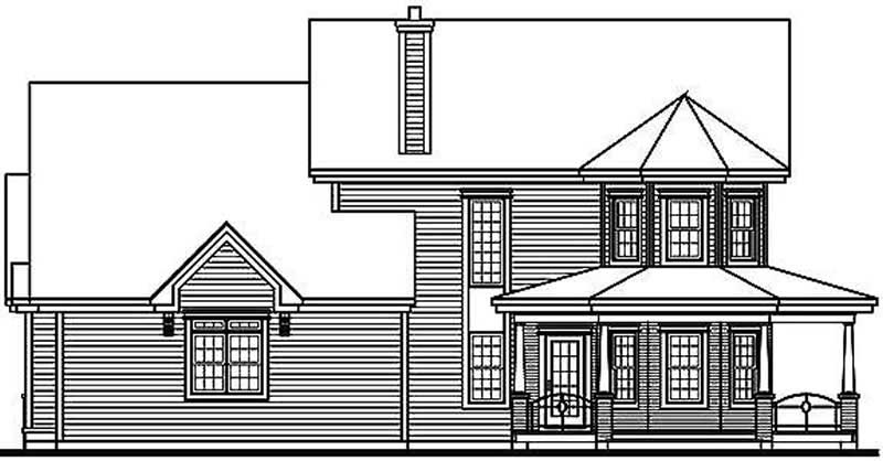 Home Plan Rear Elevation of this 4-Bedroom,2764 Sq Ft Plan -126-1332