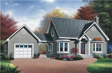 2-Bedroom, 1315 Sq Ft Country House Plan - 126-1338 - Front Exterior