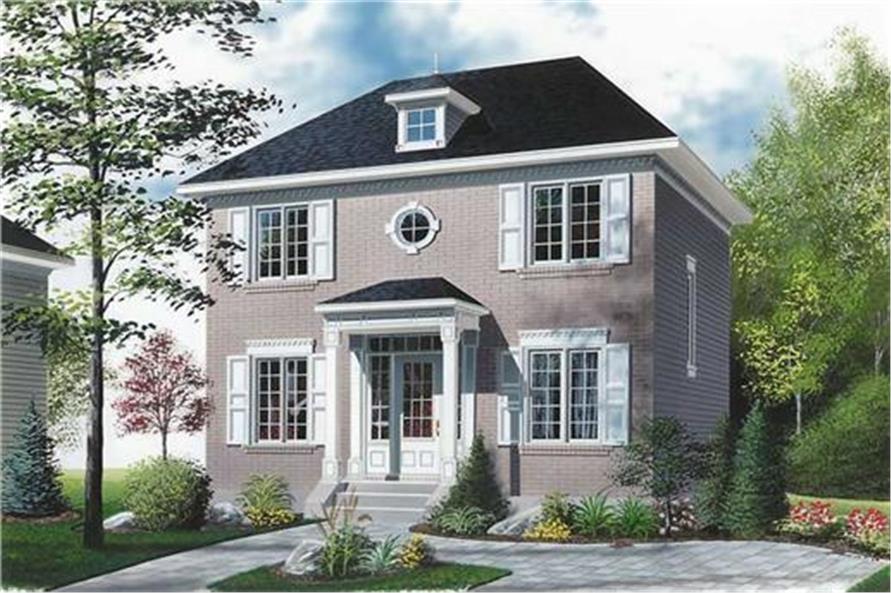  Small  Colonial  House  Plan  3 Bedrms 1422 Sq Ft 126 1341