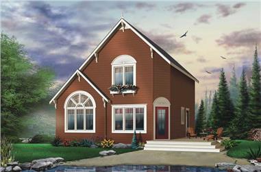 3-Bedroom, 1295 Sq Ft Contemporary House Plan - 126-1366 - Front Exterior