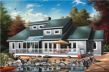 3-Bedroom, 2100 Sq Ft Contemporary House Plan - 126-1369 - Front Exterior
