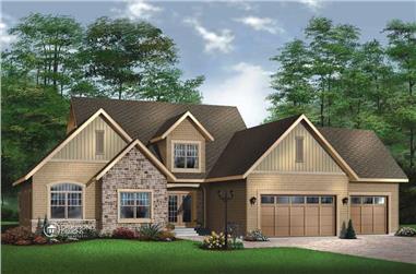 4-Bedroom, 3719 Sq Ft Contemporary House Plan - 126-1371 - Front Exterior