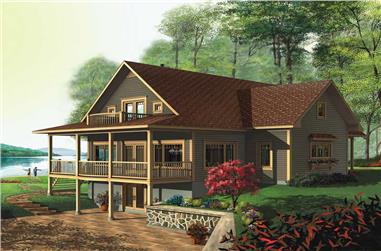 3-Bedroom, 2393 Sq Ft Country House Plan - 126-1376 - Front Exterior