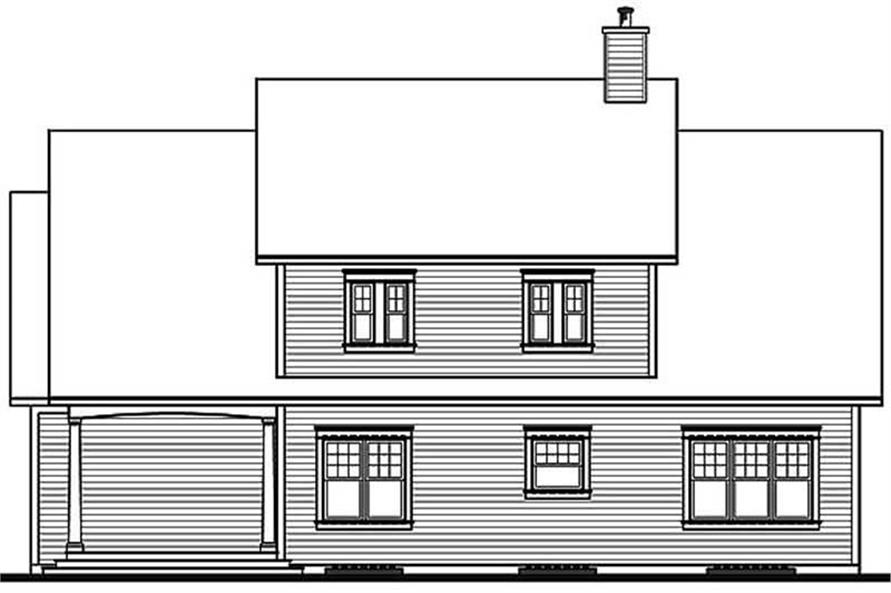 Home Plan Rear Elevation of this 4-Bedroom,2768 Sq Ft Plan -126-1403