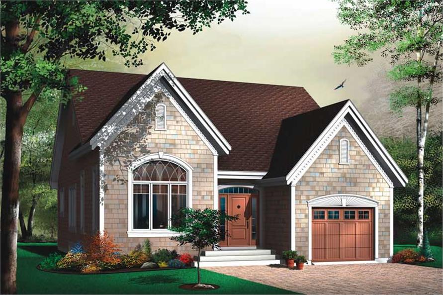 2-Bedroom, 1299 Sq Ft Bungalow House Plan - 126-1425 - Front Exterior