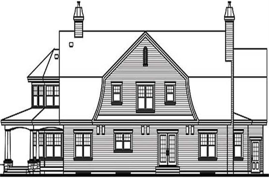 Home Plan Rear Elevation of this 4-Bedroom,4075 Sq Ft Plan -126-1446