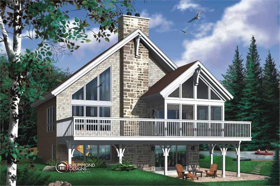 Front elevation of Coastal home (ThePlanCollection: House Plan #126-1449)