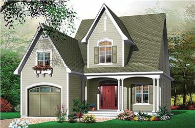 3-Bedroom, 2012 Sq Ft Country House Plan - 126-1452 - Front Exterior