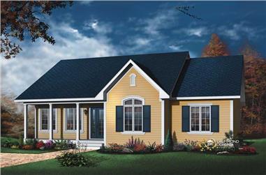 3-Bedroom, 1478 Sq Ft Country House Plan - 126-1453 - Front Exterior