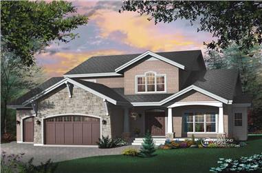 4-Bedroom, 3943 Sq Ft Contemporary House Plan - 126-1455 - Front Exterior