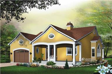 3-Bedroom, 2118 Sq Ft Contemporary Home Plan - 126-1456 - Main Exterior