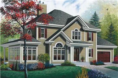 3-Bedroom, 2353 Sq Ft Country Home Plan - 126-1457 - Main Exterior