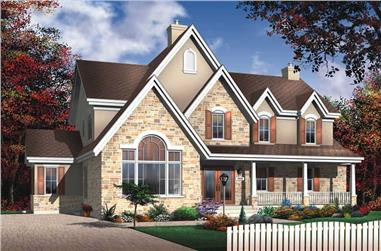 3-Bedroom, 2339 Sq Ft Contemporary House Plan - 126-1477 - Front Exterior