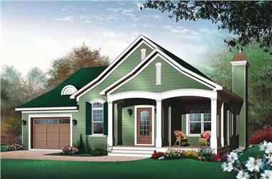 2-Bedroom, 1452 Sq Ft Bungalow House Plan - 126-1483 - Front Exterior