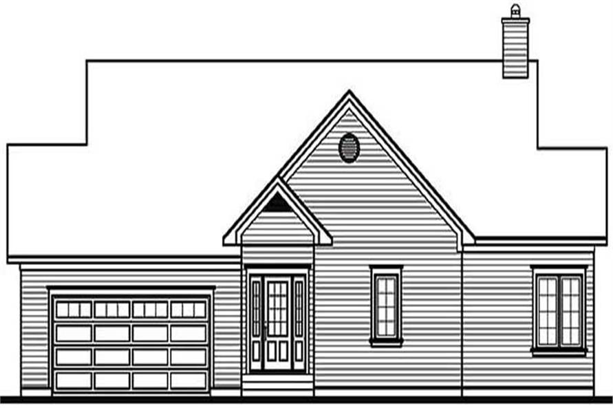 Home Plan Rear Elevation of this 3-Bedroom,2800 Sq Ft Plan -126-1495