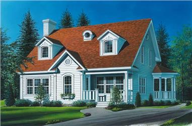 3-Bedroom, 2056 Sq Ft Country House Plan - 126-1511 - Front Exterior